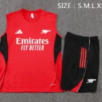 Entrenamiento Sin Mangas Conjunto Completo Arsenal 2025 2026 Rojo Negro