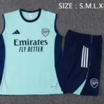 Entrenamiento Sin Mangas Conjunto Completo Arsenal 2025 2026 Verde Claro Azul