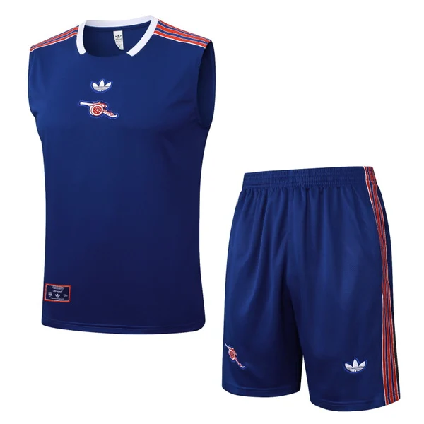 Entrenamiento Sin Mangas Conjunto Completo Arsenal 2025 2026 Azul Marino Rojo Arsenal Conjunto 2025 2026 Azul - Maglia Arsenal | tiendasdefutboles