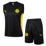Entrenamiento Sin Mangas Conjunto Completo Borussia Dortmund 2024 2025 Negro Amarillo
