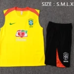 Entrenamiento Sin Mangas Conjunto Completo Brasil 2026 Amarillo Naranja