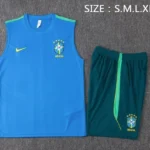 Entrenamiento Sin Mangas Conjunto Completo Brasil 2026 Azul Verde
