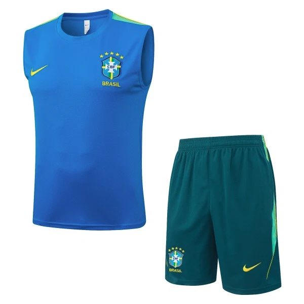 Entrenamiento Sin Mangas Conjunto Completo Brasil 2026 Azul Verde Brasil Conjunto 2026 Azul - Brasil Barata | tiendasdefutboles