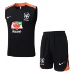 Entrenamiento Sin Mangas Conjunto Completo Brasil 2026 Negro Naranja