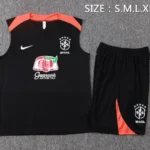 Entrenamiento Sin Mangas Conjunto Completo Brasil 2026 Negro Naranja