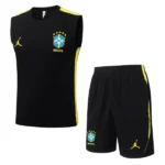 Entrenamiento Sin Mangas Conjunto Completo Brasil 2026 Negro Amarillo