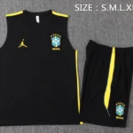 Entrenamiento Sin Mangas Conjunto Completo Brasil 2026 Negro Amarillo