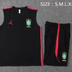 Entrenamiento Sin Mangas Conjunto Completo Brasil 2026 Negro Rosa