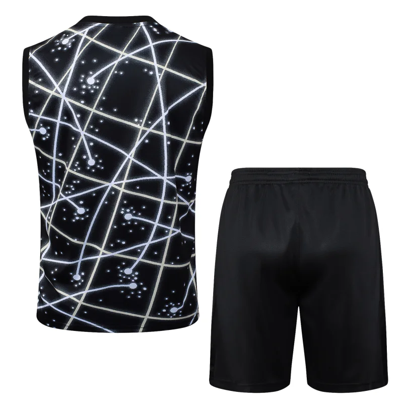 Entrenamiento Sin Mangas Conjunto Completo Chelsea 2025 2026 Negro Blanco Chelsea Conjunto 2025 2026 Negro - Maglia Chelsea | tiendasdefutboles