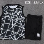 Entrenamiento Sin Mangas Conjunto Completo Chelsea 2025 2026 Negro Blanco
