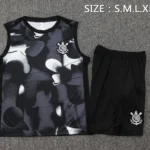 Entrenamiento Sin Mangas Conjunto Completo Corinthians Paulista 2025 2026 Negro Gris