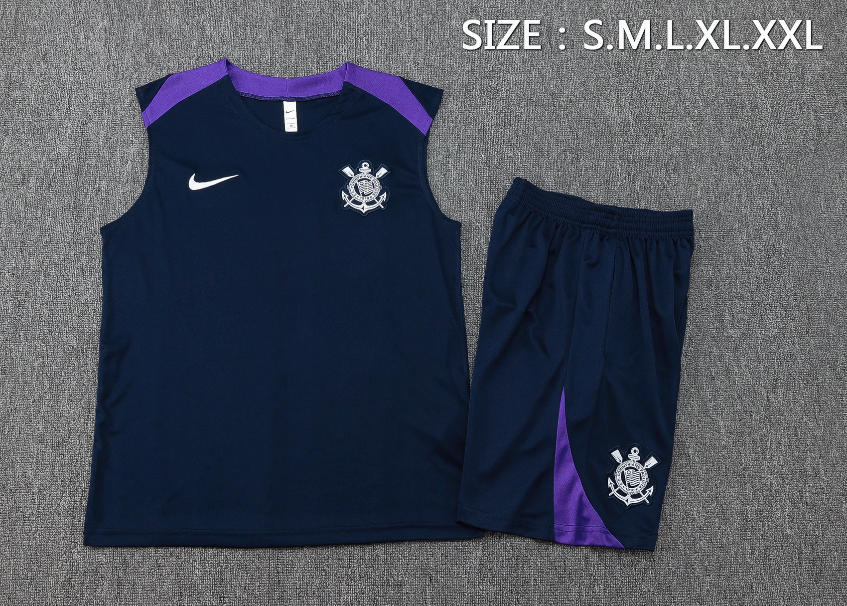 Entrenamiento Sin Mangas Conjunto Completo Corinthians Paulista 2025 2026 Azul Purpura Corinthians Paulista Conjunto 2025 2026 Azul - Corinthians Paulista 2026 | tiendasdefutboles