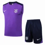 Entrenamiento Sin Mangas Conjunto Completo Corinthians Paulista 2025 2026 Purpura Negro