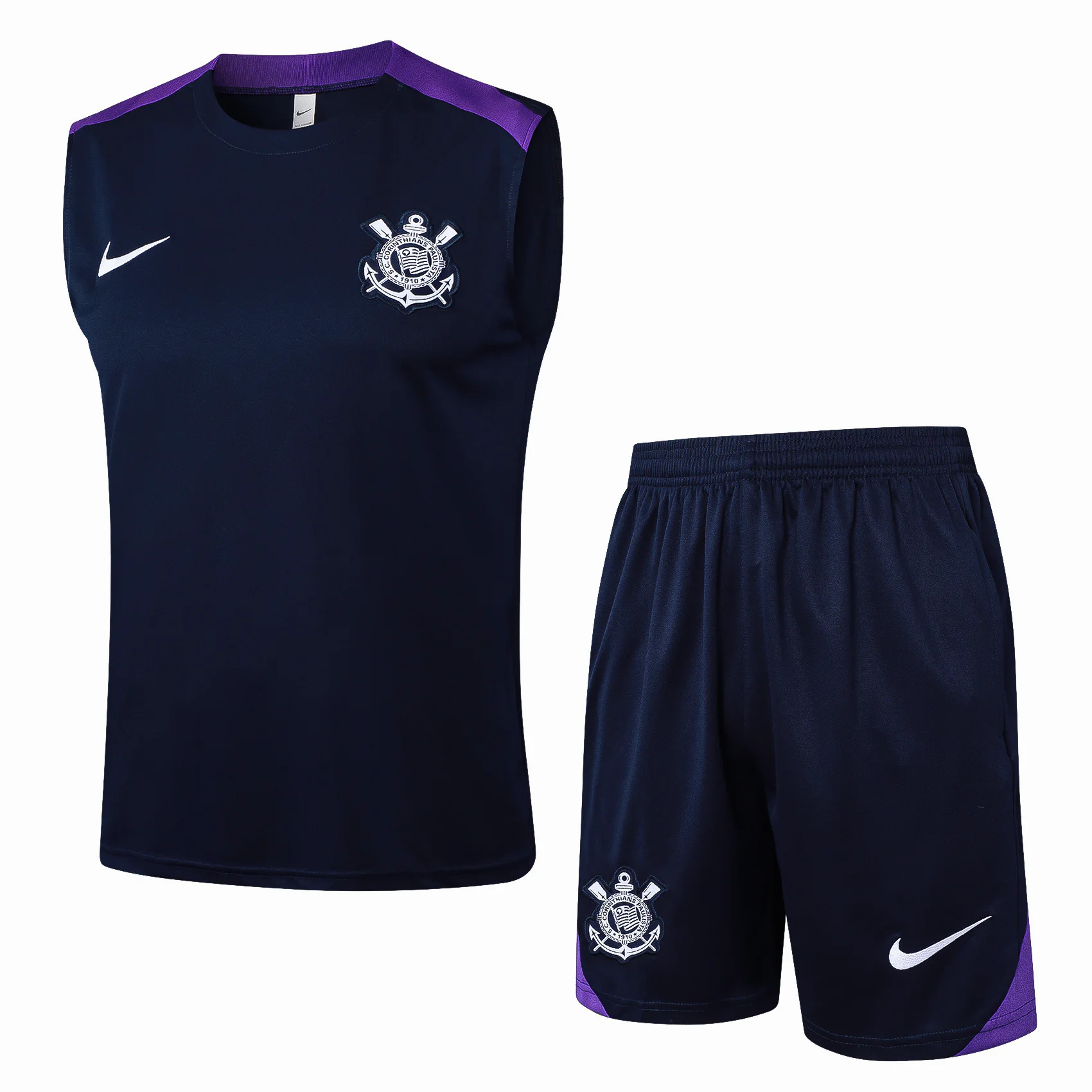 Entrenamiento Sin Mangas Conjunto Completo Corinthians Paulista 2025 2026 Azul Purpura Corinthians Paulista Conjunto 2025 2026 Azul - Corinthians Paulista 2026 | tiendasdefutboles