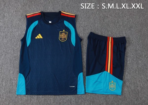 Entrenamiento Sin Mangas Conjunto Completo España 2026 Azul España Conjunto 2026 Azul - España Barata | tiendasdefutboles