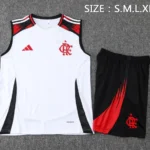Entrenamiento Sin Mangas Conjunto Completo Flamengo 2025 2026 Blanco Negro