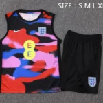 Entrenamiento Sin Mangas Conjunto Completo Inglaterra 2026 Azul Rosa
