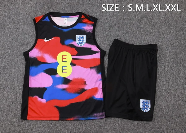 Entrenamiento Sin Mangas Conjunto Completo Inglaterra 2026 Azul Rosa Inglaterra Conjunto 2026 Azul - Inglaterra Barata | tiendasdefutboles