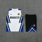 Entrenamiento Sin Mangas Conjunto Completo Inter Milán 2025 2026 Blanco Azul Negro