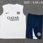 Entrenamiento Sin Mangas Conjunto Completo Inter Milán 2025 2026 Blanco Azul