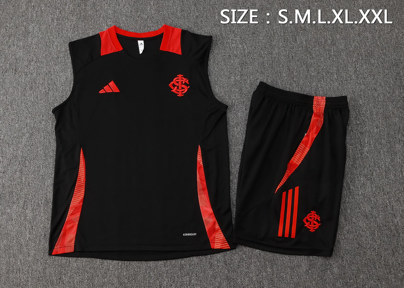 Entrenamiento Sin Mangas Conjunto Completo Internacional 2025 2026 Negro SC Internacional Conjunto 2025 2026 Negro - Sc Internacional 2026 | tiendasdefutboles