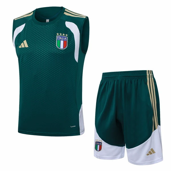 Entrenamiento Sin Mangas Conjunto Completo Italia 2026 Verde Blanco Italia Conjunto 2026 Verde - Equipación Italia | tiendasdefutboles