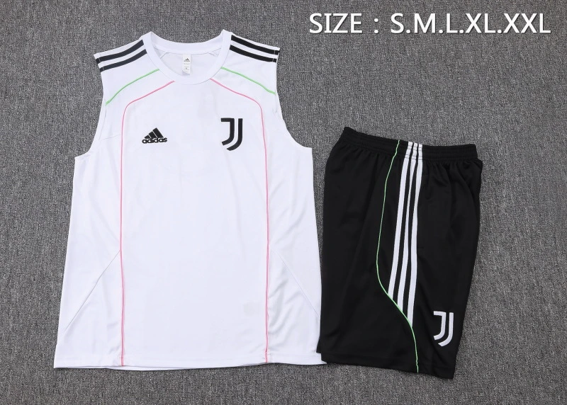 Entrenamiento Sin Mangas Conjunto Completo Juventus 2025 2026 Blanco I Rosa Negro Juventus Conjunto 2025 2026 Blanco - Equipación Juventus | tiendasdefutboles