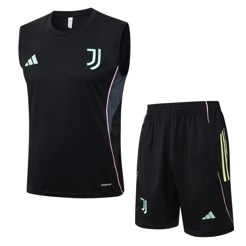 Entrenamiento Sin Mangas Conjunto Completo Juventus 2025 2026 Blanco Rosa Negro Juventus Conjunto 2025 2026 Blanco - Equipación Juventus | tiendasdefutboles