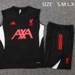 Entrenamiento Sin Mangas Conjunto Completo Liverpool 2025 2026 Negro Rojo