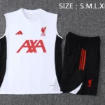 Entrenamiento Sin Mangas Conjunto Completo Liverpool 2025 2026 Blanco Rojo Negro