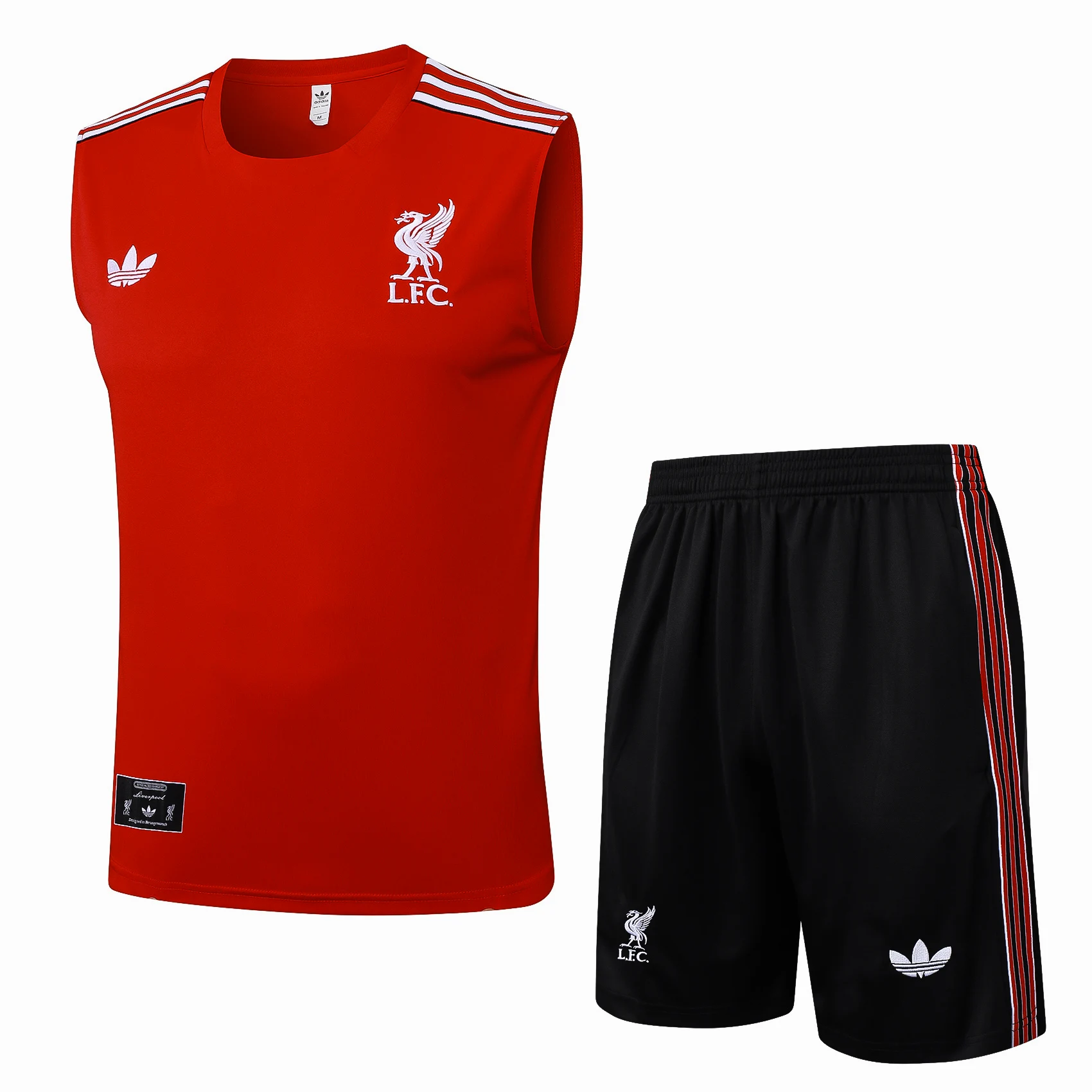 Entrenamiento Sin Mangas Conjunto Completo Liverpool 2025 2026 Rojo I Negro Liverpool Conjunto 2025 2026 Rojo - Maglia Liverpool | tiendasdefutboles