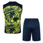 Entrenamiento Sin Mangas Conjunto Completo Manchester City 2024 2025 Azul Marino Verde