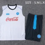 Entrenamiento Sin Mangas Conjunto Completo Napoli 2025 2026 Blanco Rojo Azul