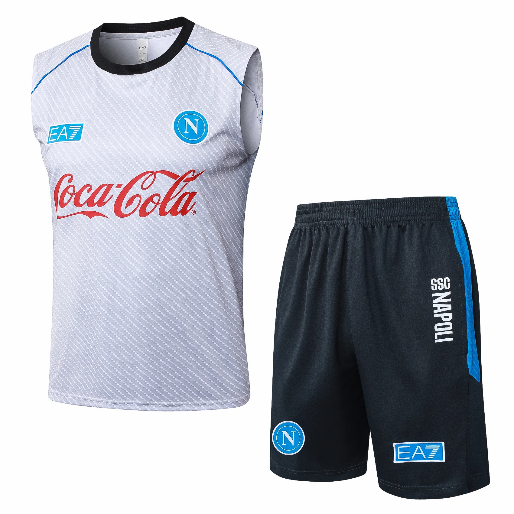 Entrenamiento Sin Mangas Conjunto Completo Napoli 2025 2026 Blanco Rojo Azul SSC Napoli Conjunto 2025 2026 Blanco - Ssc Napoli Equipacion | tiendasdefutboles