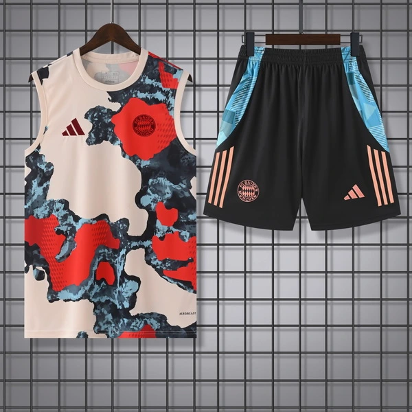 Entrenamiento Sin Mangas Conjunto Completo Niños Bayern Múnich 2025 2026 Amarillo Rojo Negro Bayern Múnich Niños Conjunto 2025 2026 Amarillo - Tuta Bayern Múnich Niños | tiendasdefutboles