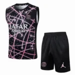 Entrenamiento Sin Mangas Conjunto Completo Paris Saint Germain 2025 2026 Negro Rosa
