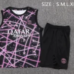 Entrenamiento Sin Mangas Conjunto Completo Paris Saint Germain 2025 2026 Negro Rosa