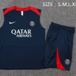 Entrenamiento Sin Mangas Conjunto Completo Paris Saint Germain 2025 2026 Azul Marino Rojo