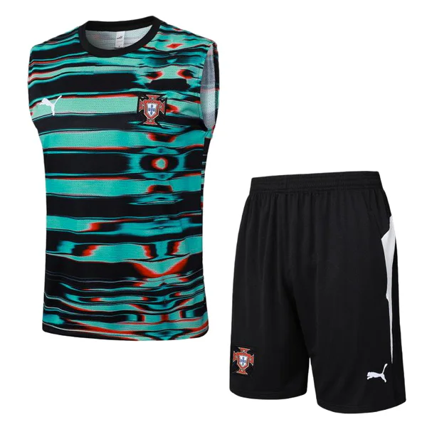 Entrenamiento Sin Mangas Conjunto Completo Portugal 2026 Verde Negro Portugal Conjunto 2026 Verde - Portugal Barata | tiendasdefutboles