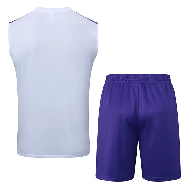 Entrenamiento Sin Mangas Conjunto Completo Real Madrid 2025 2026 Blanco Purpura Real Madrid Conjunto 2025 2026 Blanco - Maglia Real Madrid | tiendasdefutboles