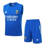 Entrenamiento Sin Mangas Conjunto Completo Real Madrid 2025 2026 Azul Amarillo Negro
