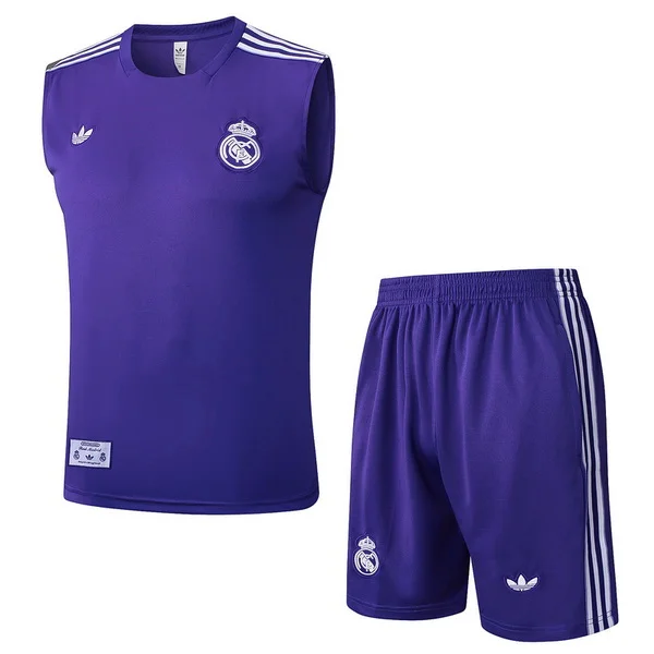 Entrenamiento Sin Mangas Conjunto Completo Real Madrid 2025 2026 Purpura Real Madrid Conjunto 2025 2026 Púrpura - Maglia Real Madrid | tiendasdefutboles