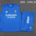 Entrenamiento Sin Mangas Conjunto Completo Real Madrid 2025 2026 Azul Amarillo Negro