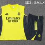 Entrenamiento Sin Mangas Conjunto Completo Real Madrid 2025 2026 Amarillo Gris