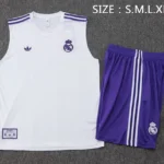 Entrenamiento Sin Mangas Conjunto Completo Real Madrid 2025 2026 Blanco Negro