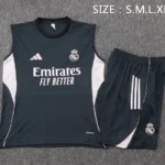 Entrenamiento Sin Mangas Conjunto Completo Real Madrid 2025 2026 Gris Marino