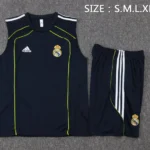Entrenamiento Sin Mangas Conjunto Completo Real Madrid 2025 2026 Azul Marino Verde
