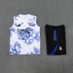 Entrenamiento Sin Mangas Conjunto Completo Real Madrid 2025 2026 Blanco Azul