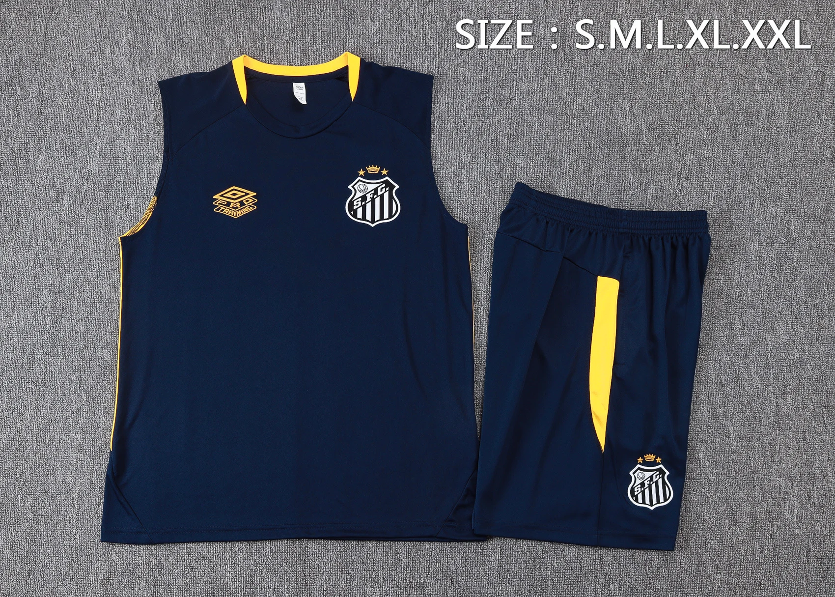 Entrenamiento Sin Mangas Conjunto Completo Santos 2025 2026 Azul Santos Conjunto 2025 2026 Azul - Maglia Santos Neymar | tiendasdefutboles