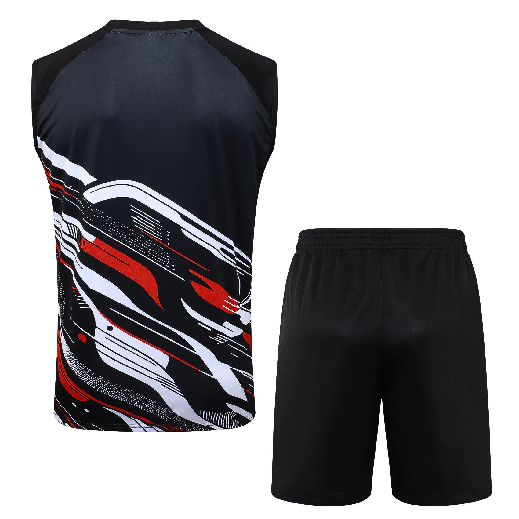 Entrenamiento Sin Mangas Conjunto Completo São Paulo 2025 2026 Negro Rojo São Paulo Conjunto 2025 2026 Negro - Maglia Sao Paulo | tiendasdefutboles